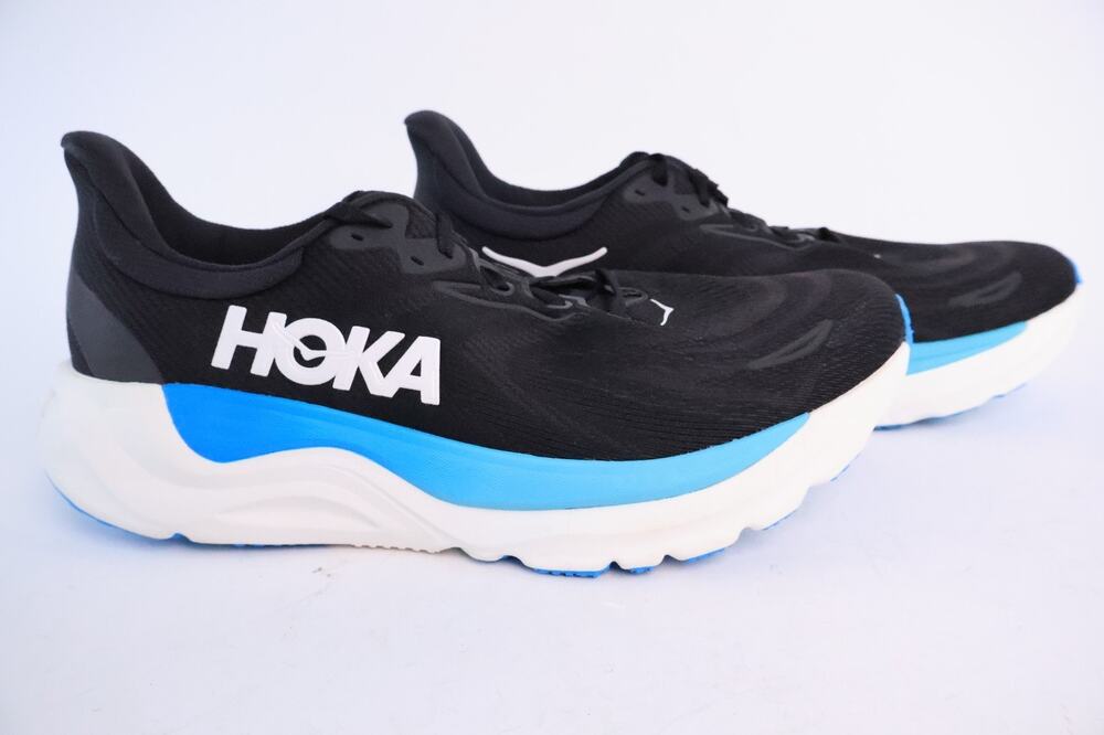 HOKA ARAHI 8 MEN'S RUNNING SHOES SIZE 10.5D - BLACK/SKYWARD BLUE NEW #146